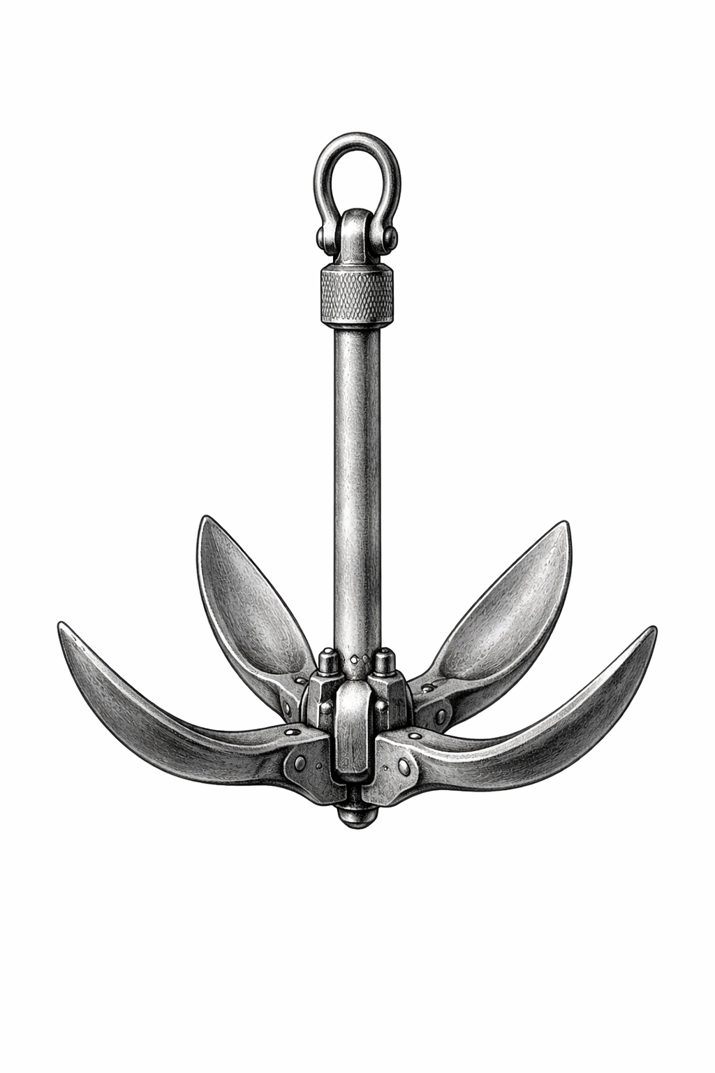 Disegno ancora a ombrello o grappino