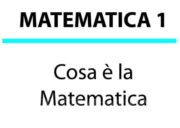 Cosa è la matematica