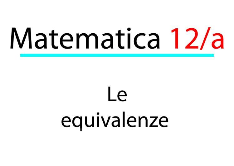 Equivalenze