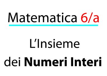 L’Insieme dei Numeri Interi – CONCETTI