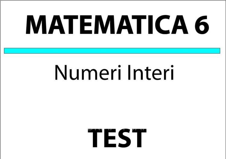 L’Insieme dei Numeri Interi -TEST