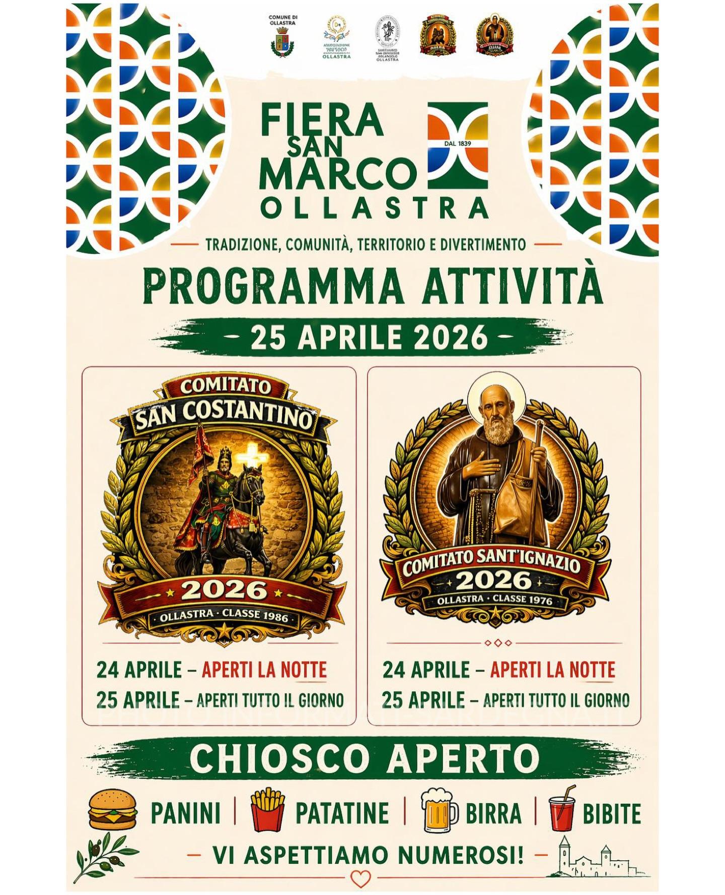 Fiera di San Marco Ollastra 2026