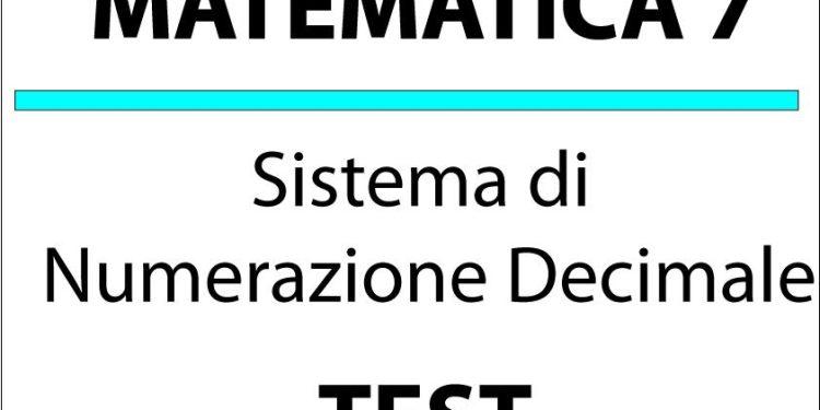 Sistema di numerazione decimale – Test