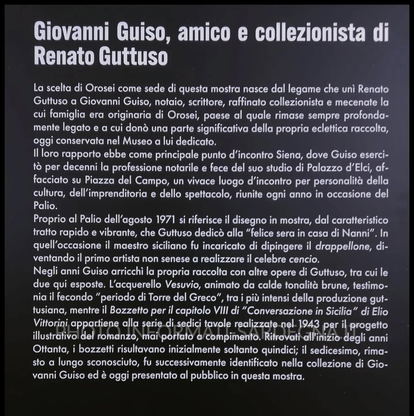 Giovanni Guiso e il suo legame con Guttuso