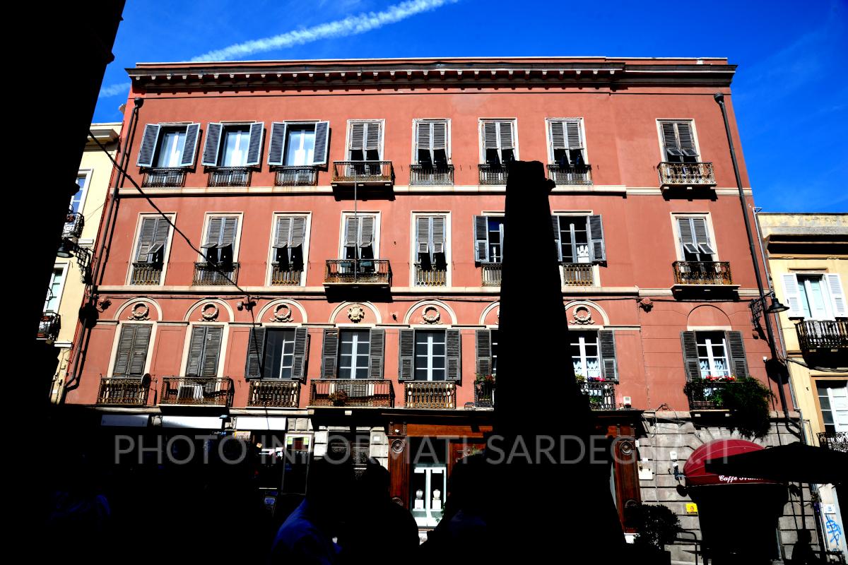 La palazzina dove viveva Emilio Lussu, quando fu oggetto di un tentativo di omicidio da parte di una spedizione fascista. 1926