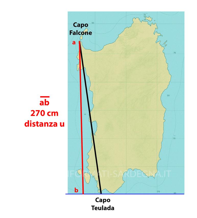 la scala su una carta nautica