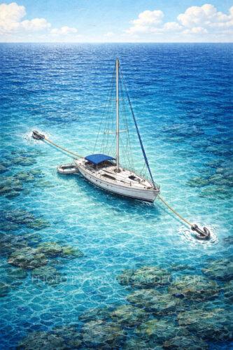 Ancoraggio a cima e a prua o Ancoraggo alla romana