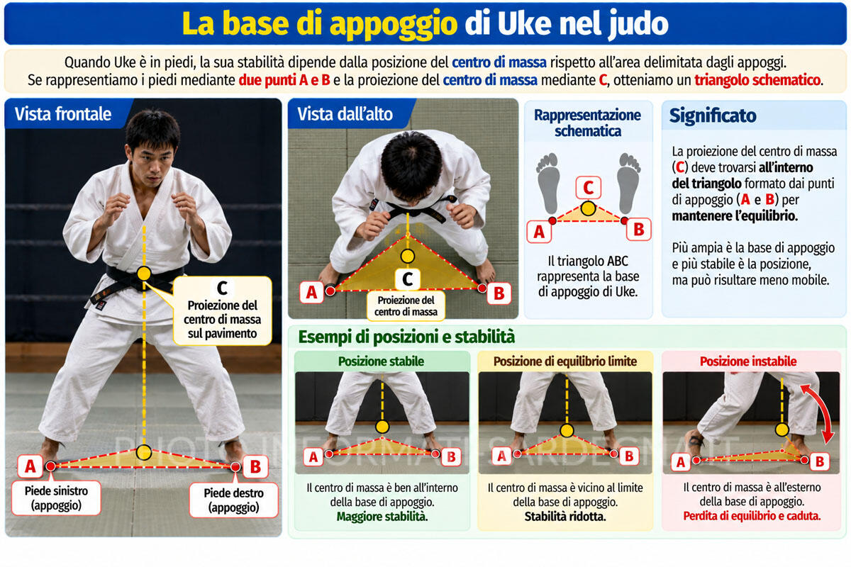 Base di appoggio e stabilità nel judo