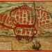Disegno di Caralis secondo il cartografo tedesco Georg Braun (1572)