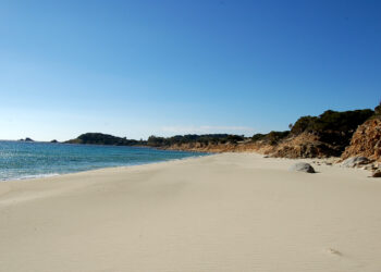 Piscaddeus: spiaggia tranquilla tra scogliere e macchia