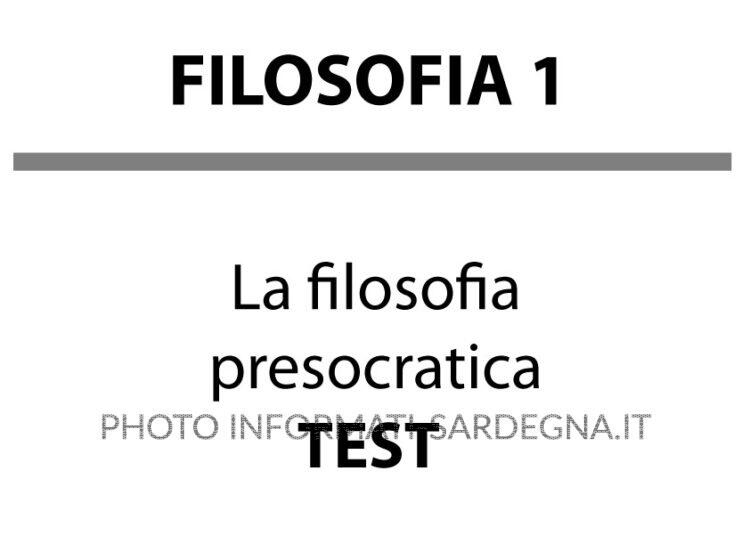 Filosofia presocratica: domande per ripassare