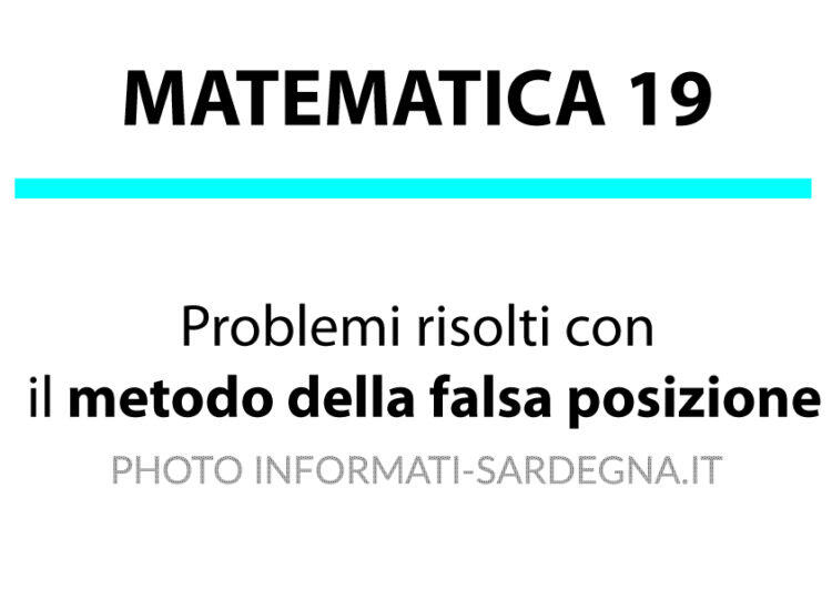 Problemi col metodo della falsa posizione