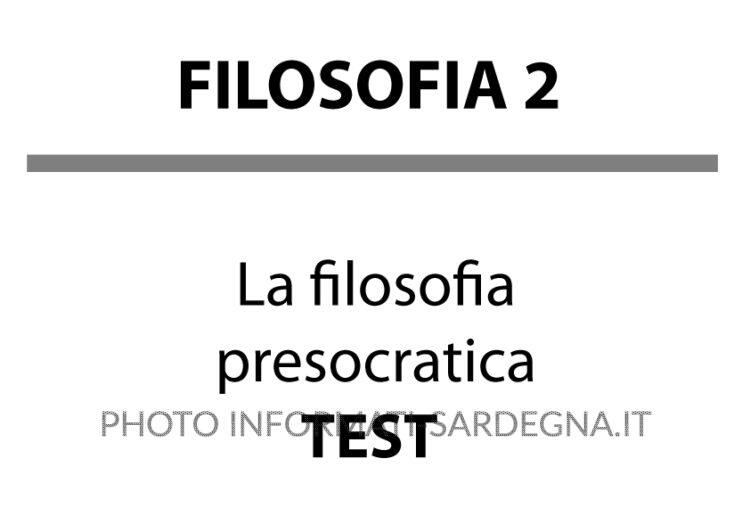 Filosofia presocratica: domande per ripassare