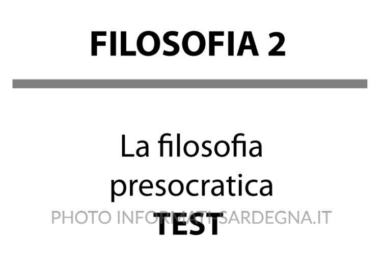 Filosofia presocratica: domande per ripassare