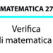 Verifica di Matematica 1
