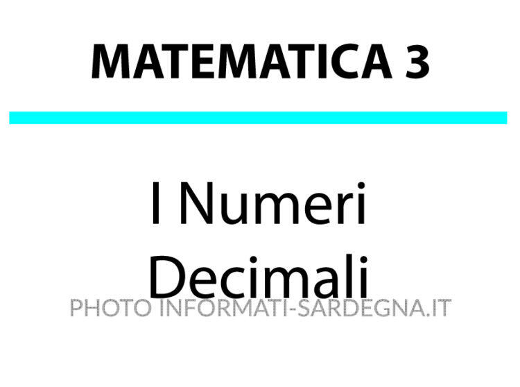 I Numeri Decimali