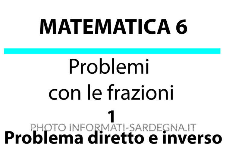 Problema diretto e problema inverso