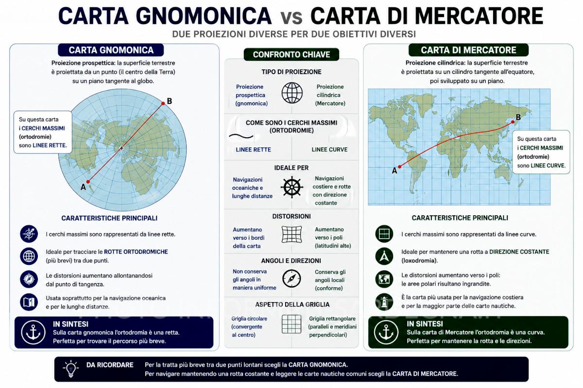 Carta Gnonomica e Carta Mercatore