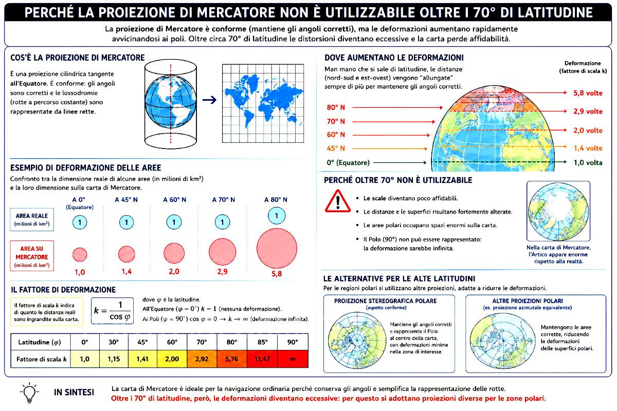 Carta di Mercatore minore di 70 gradi