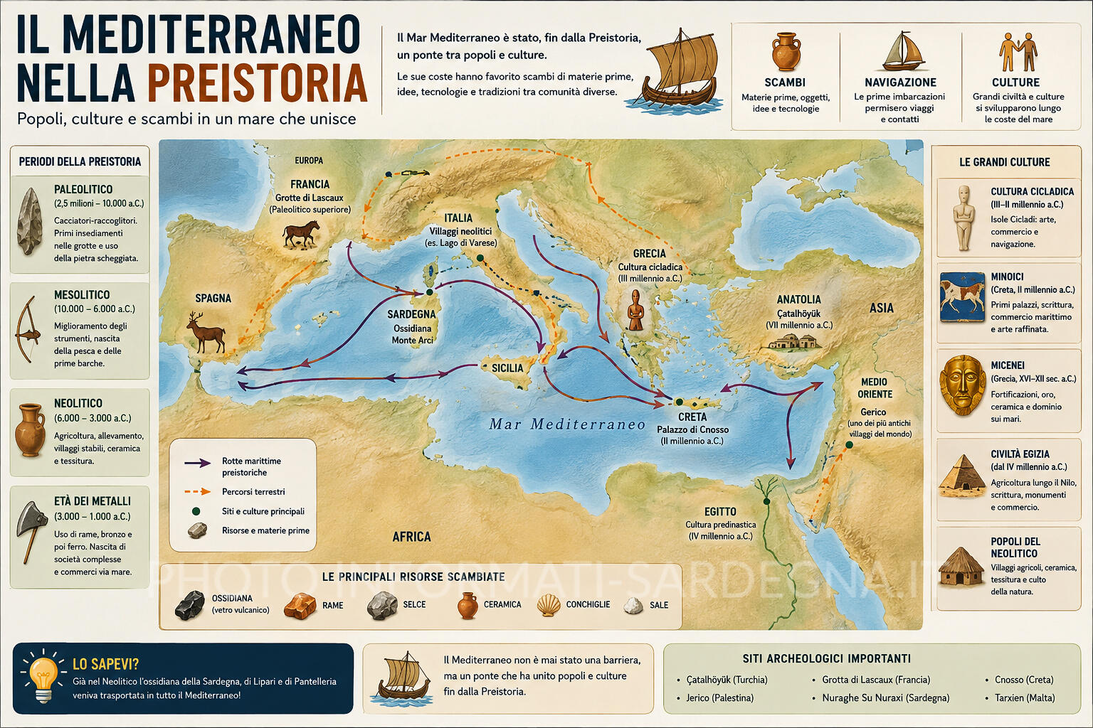 Rotte di scambio nel mediterraneo della preistoria