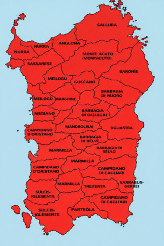 Le subregioni della Sardegna