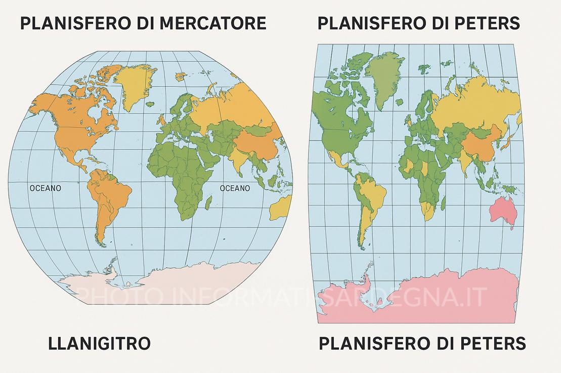 Il planisfero di Peters e la Proiezione di Mercatore