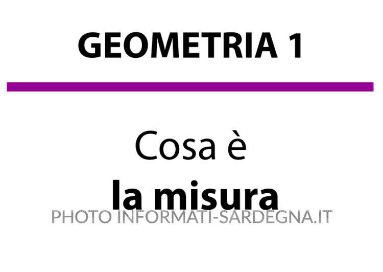 Cosa è la misura