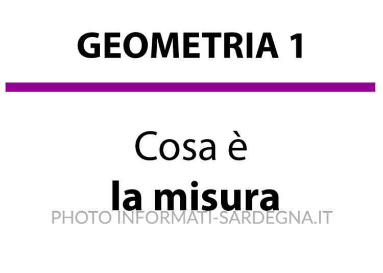 Cosa è la misura