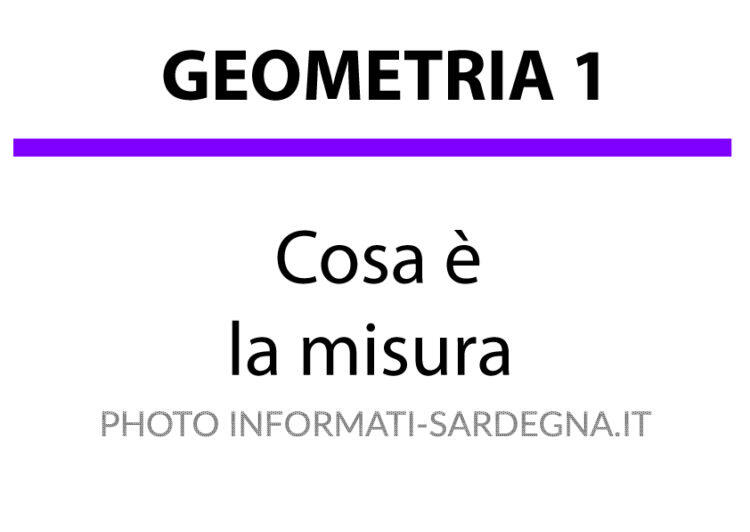 Cosa è la Misura