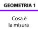 Cosa è la Misura