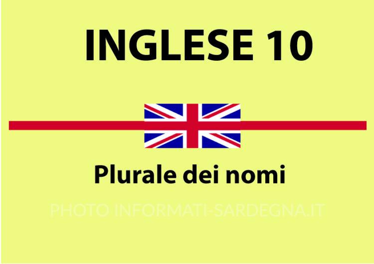 Plurale dei nomi in inglese
