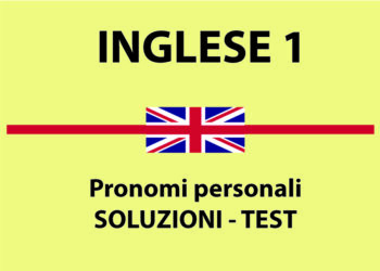 Soluzioni pronomi personali in inglese