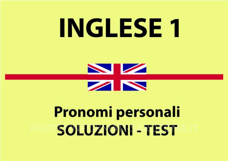 Soluzioni pronomi personali in inglese