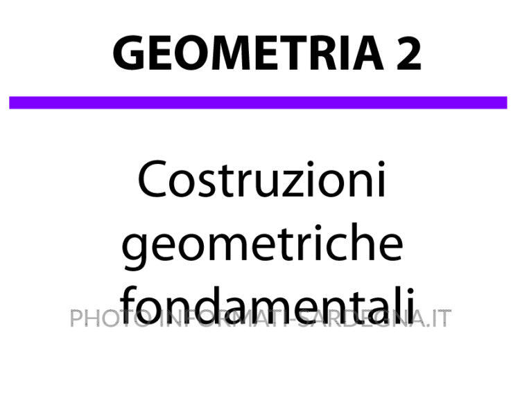 Costruzioni geometriche fondamentali