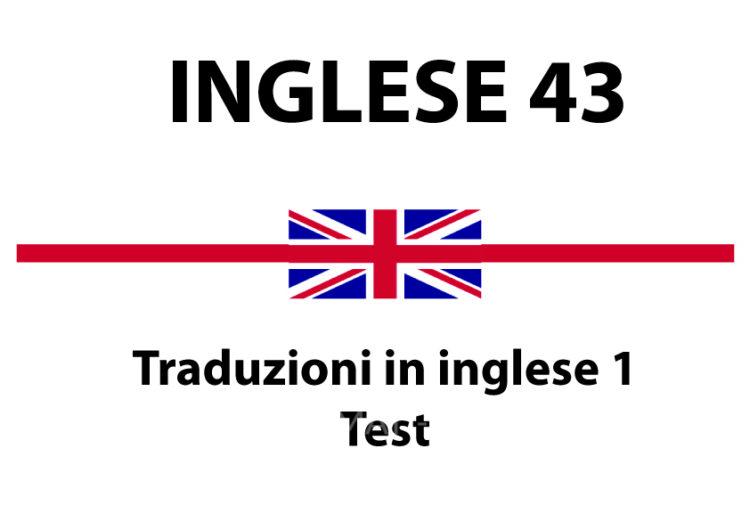 Traduzioni in inglese -1 – Test