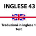 Traduzioni in inglese -1 – Test