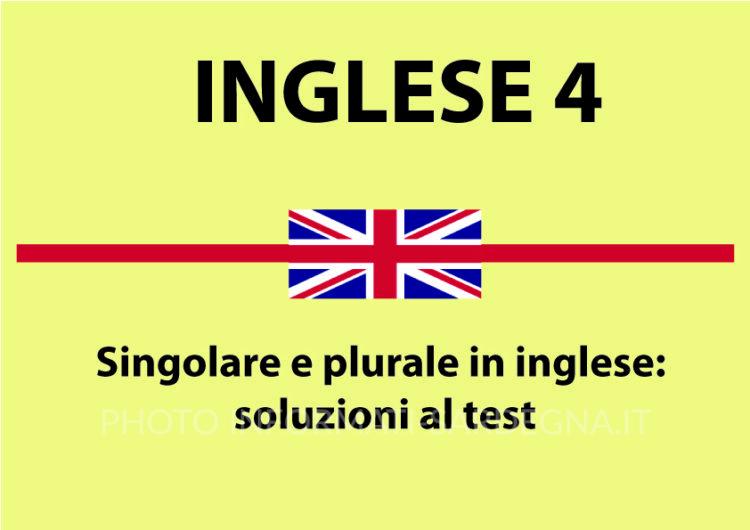 Singolare e plurale in inglese: soluzioni al test