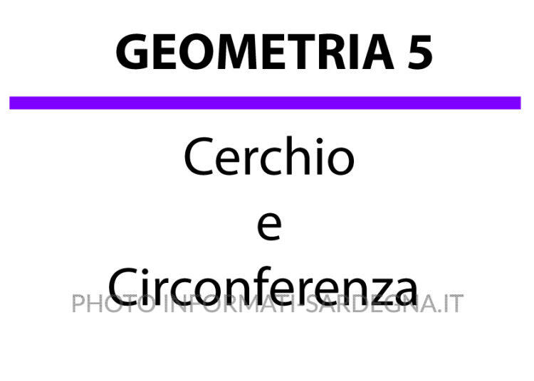 Cerchio e circonferenza