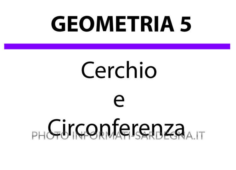 Cerchio e circonferenza