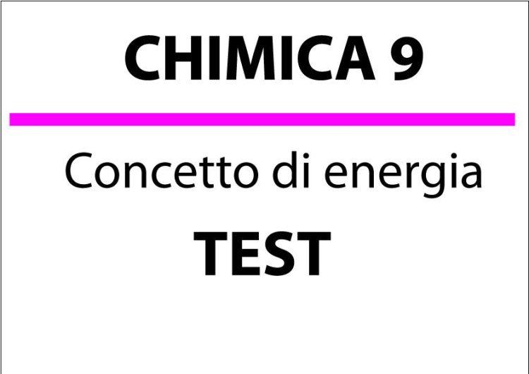 Concetto di energia, test