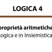 Le proprietà aritmetiche in logica e in insiemistica