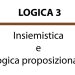 Insiemistica e Logica proposizionale