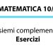 Insiemi complementari – Esercizi