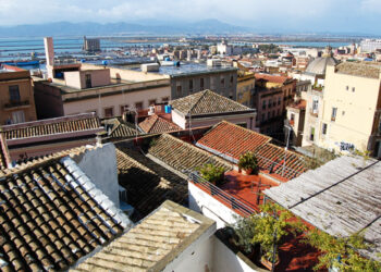 Cagliari. Primo piano del centro storico dell'antica Caralis