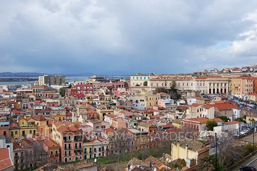 Cagliari. Primo piano del centro storico dell'antica Caralis