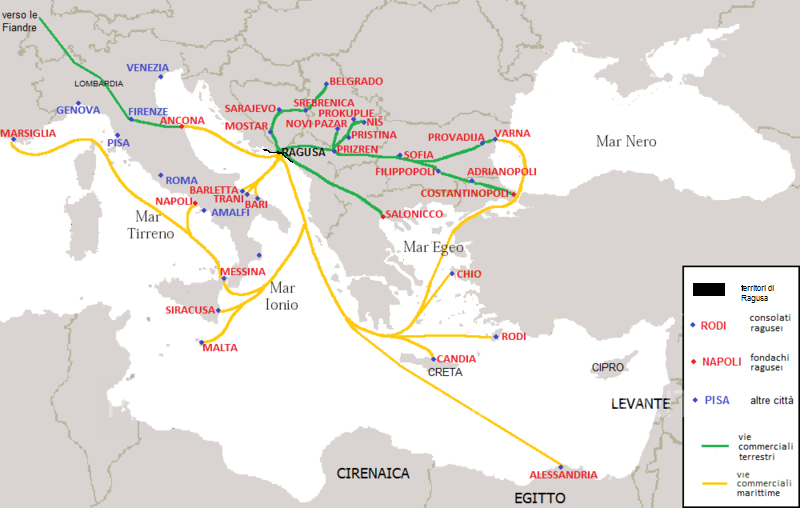 Espansione nel Mediterraneo di Ragusa