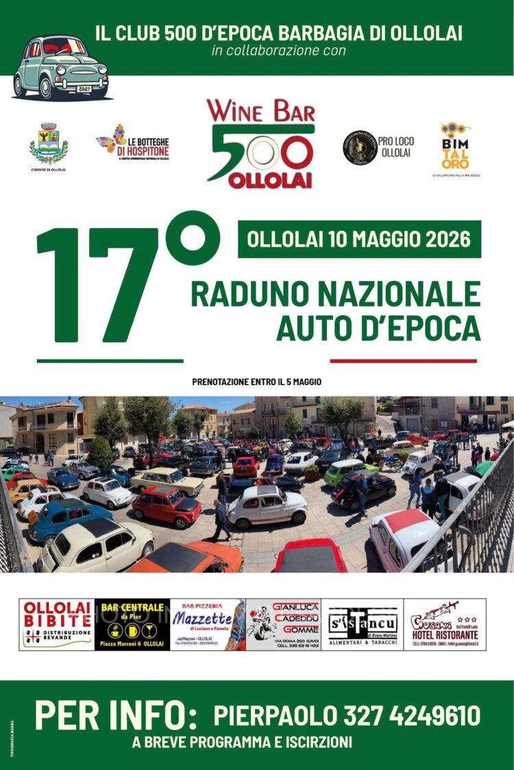 Raduno Naz Auto d’Epoca a Ollolai