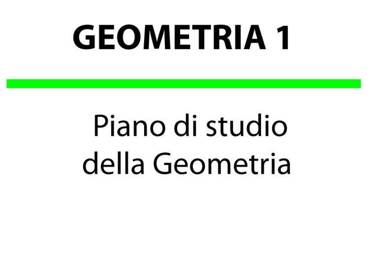Piano di Studio della Geometria