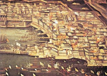 Il bombardamento di Genova da parte della flotta francese, 1684