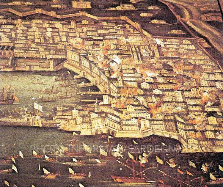 Il bombardamento di Genova da parte della flotta francese, 1684